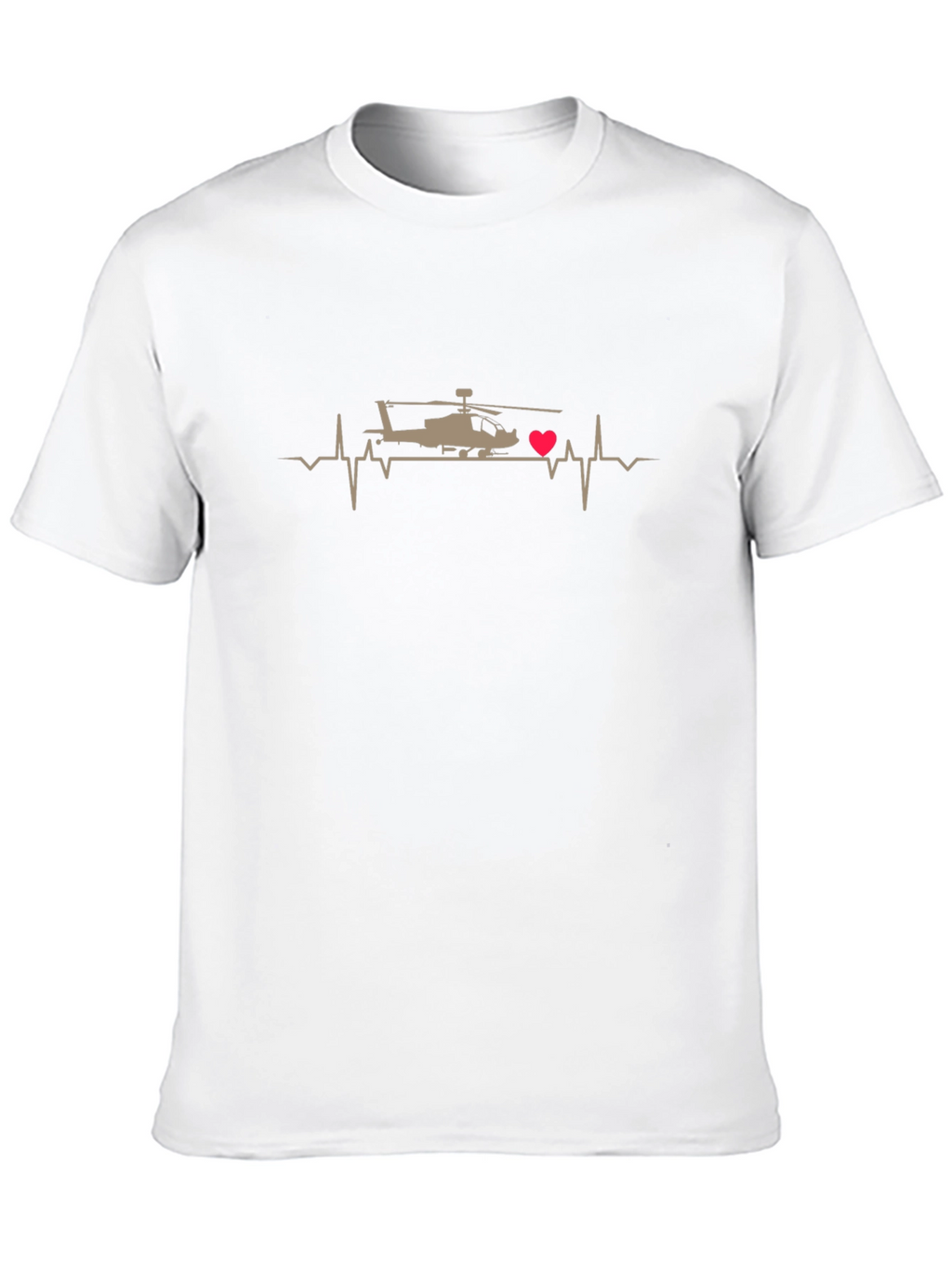 Helicopter Heartbeat T-Shirt - Military Aviation Tee