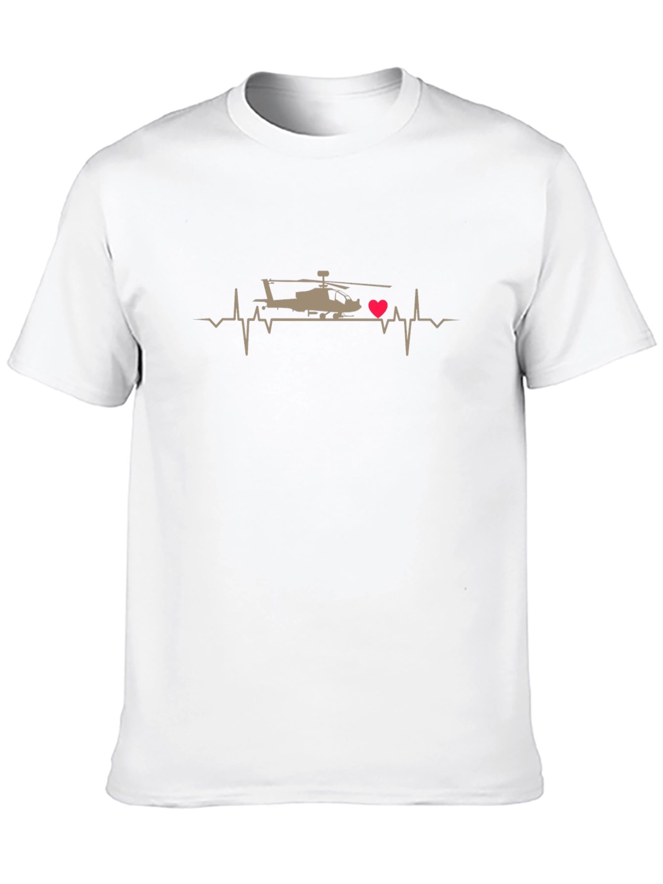 Helicopter Heartbeat T-Shirt - Military Aviation Tee