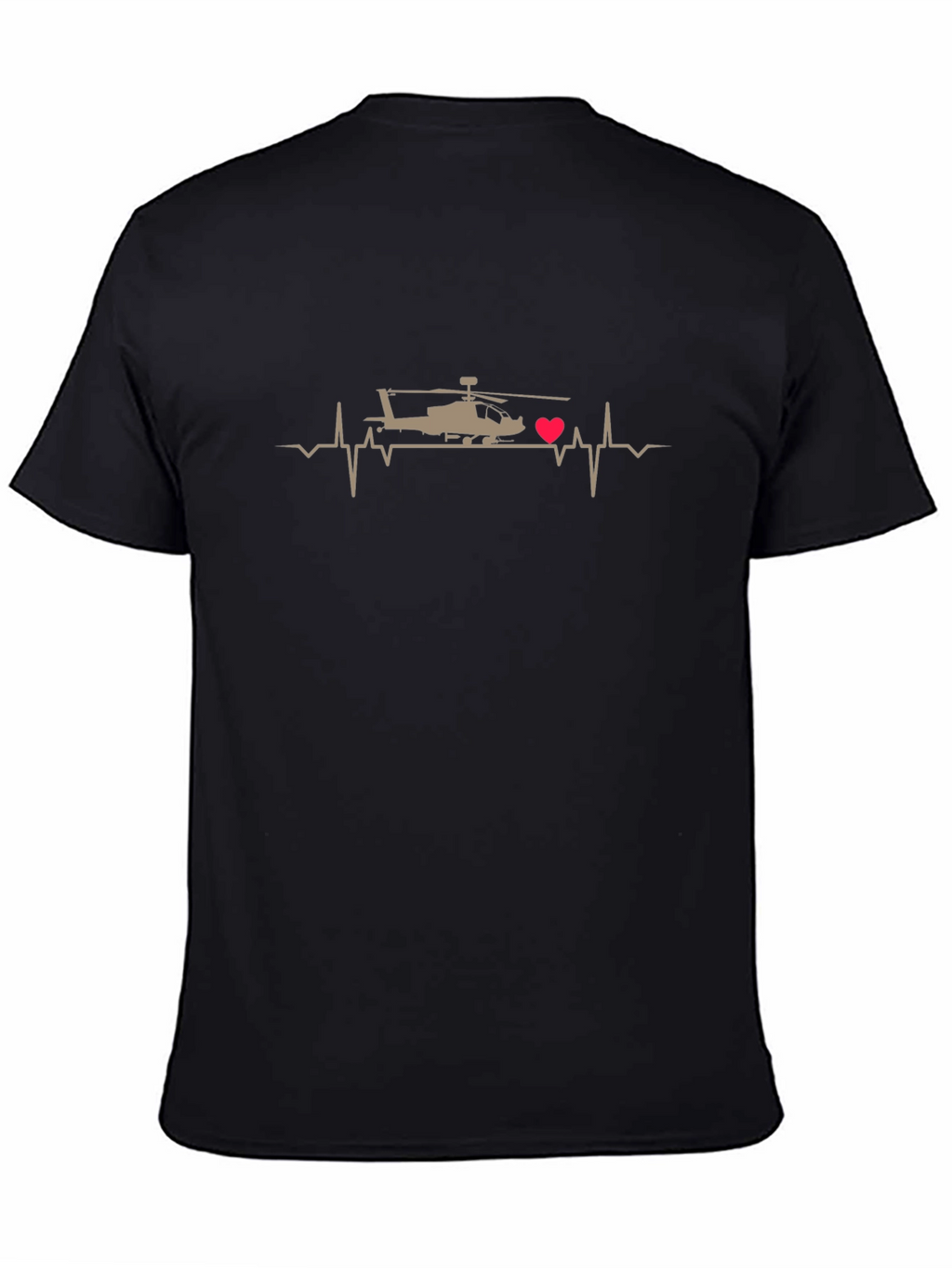 Helicopter Heartbeat T-Shirt - Military Aviation Tee