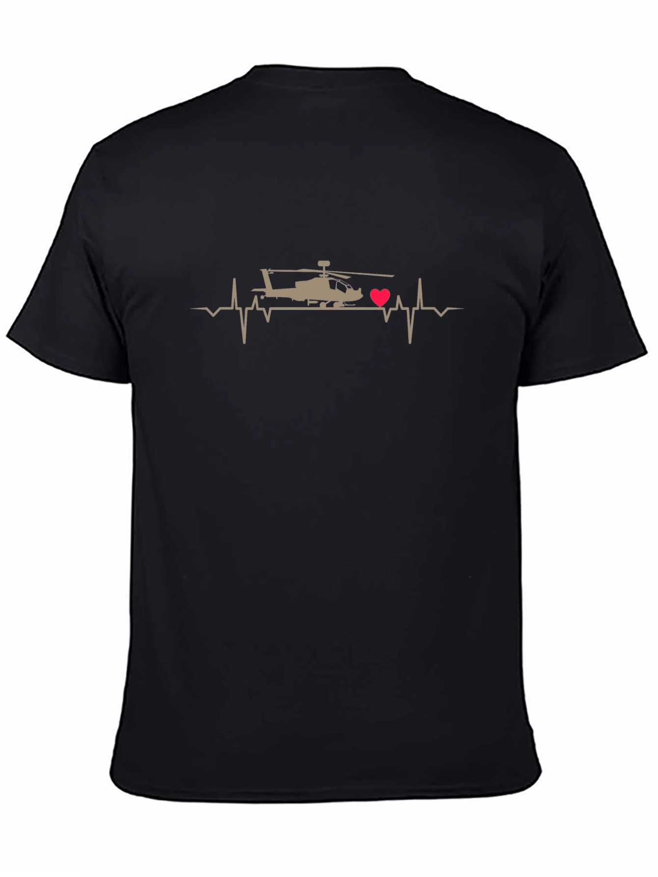 Helicopter Heartbeat T-Shirt - Military Aviation Tee