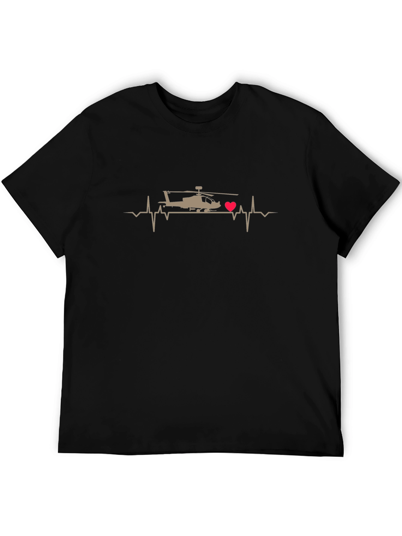 Helicopter Heartbeat T-Shirt - Military Aviation Tee