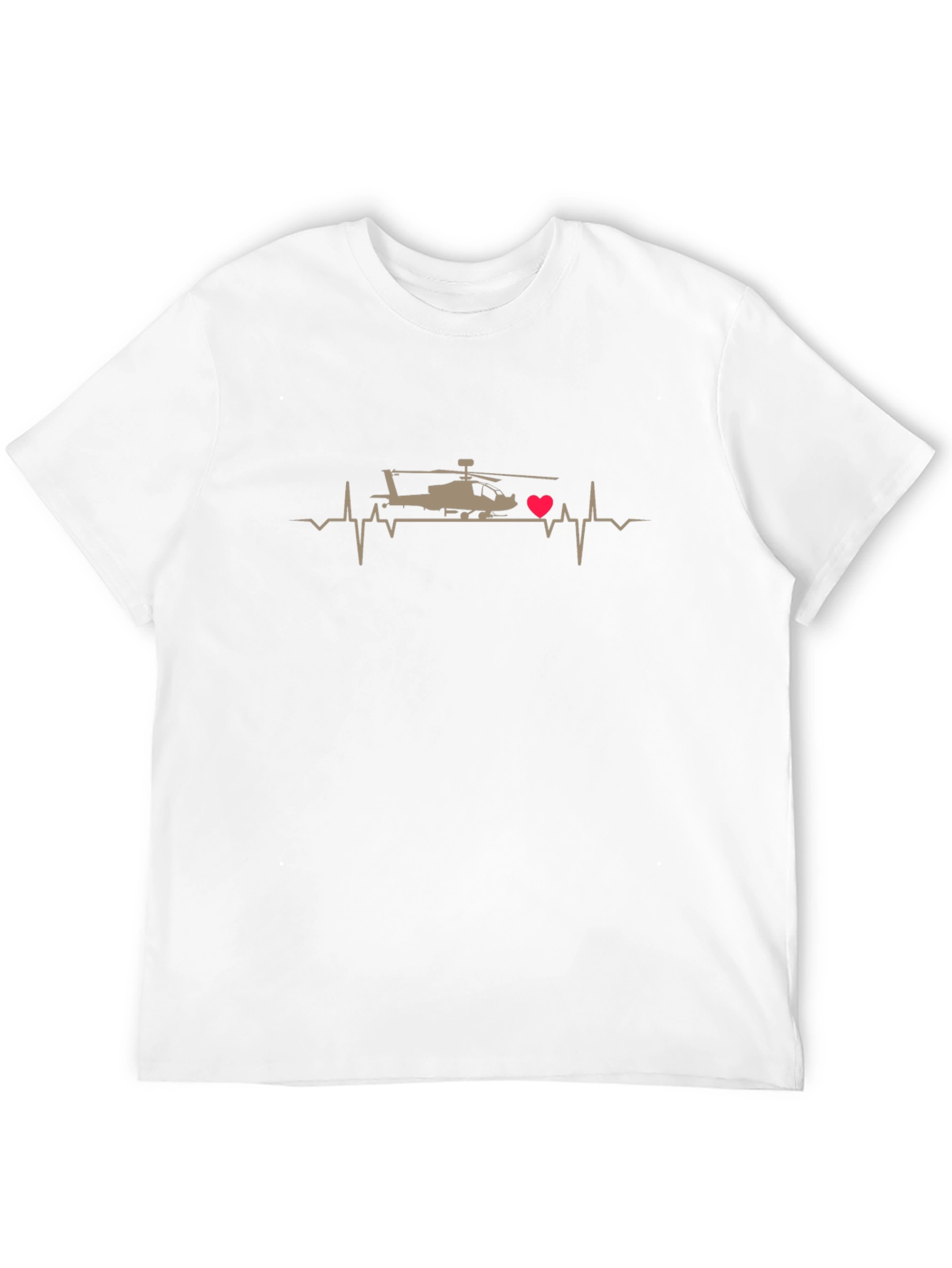 Helicopter Heartbeat T-Shirt - Military Aviation Tee