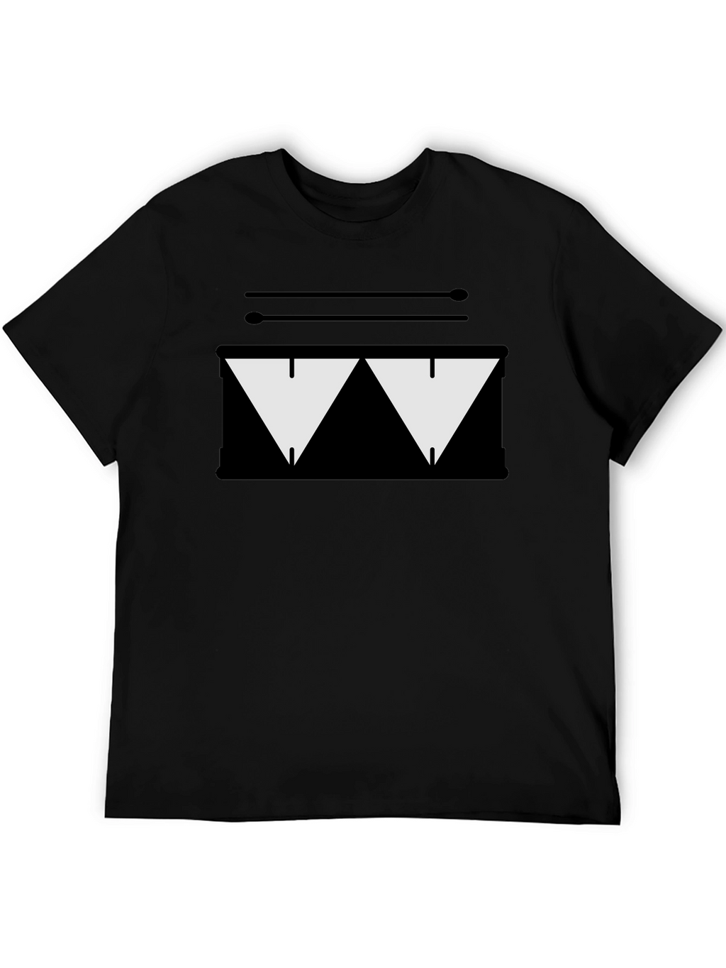 Drum Kit Graphic Tee - Black T-Shirt