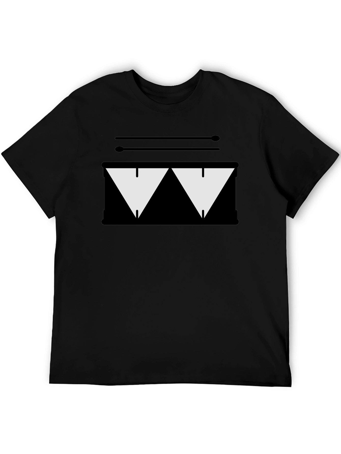 Drum Kit Graphic Tee - Black T-Shirt