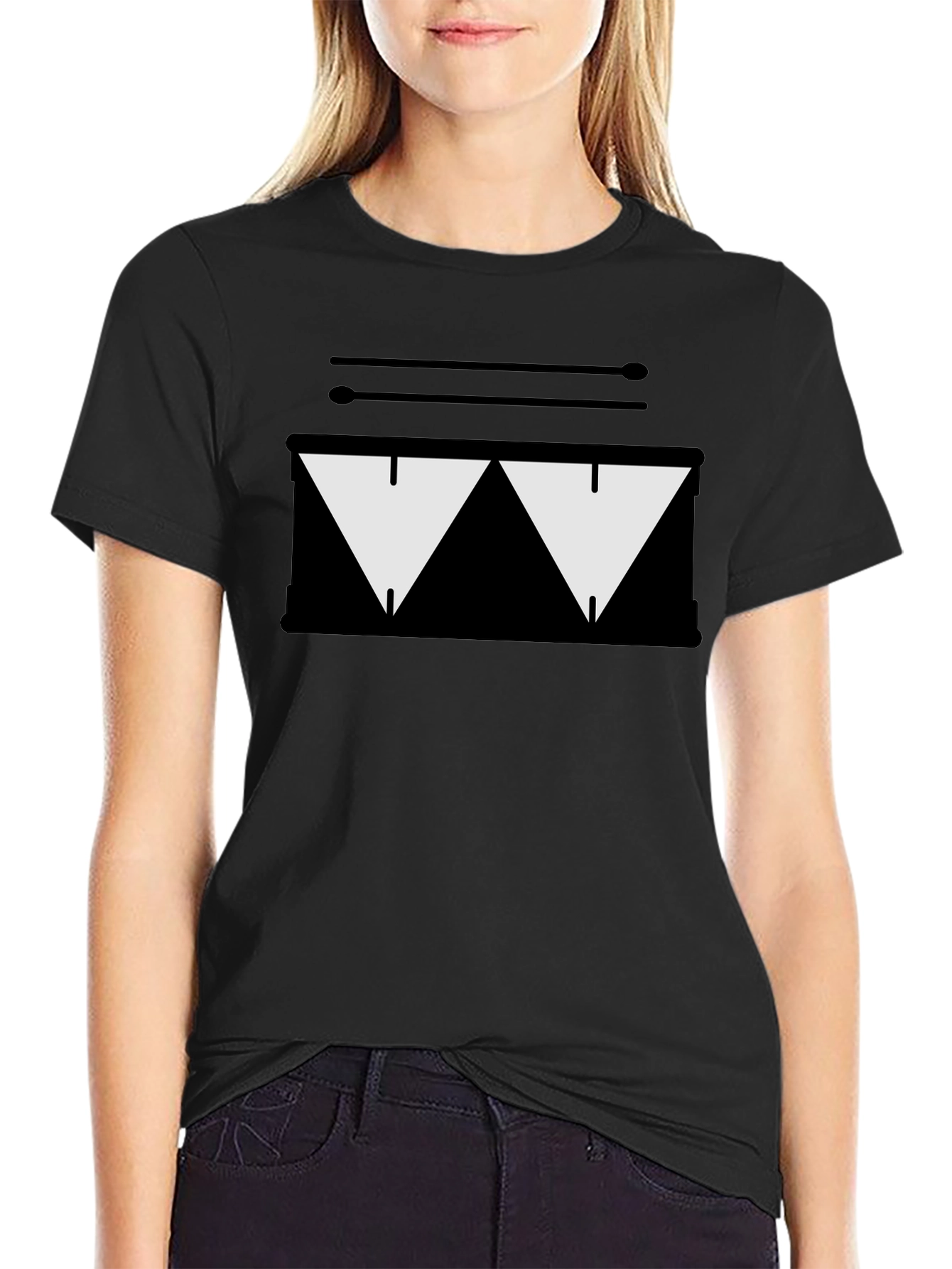 Drum Kit Graphic Tee - Black T-Shirt