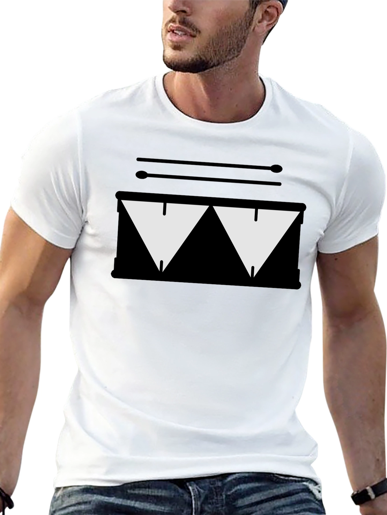 Drum Kit Graphic Tee - Black T-Shirt