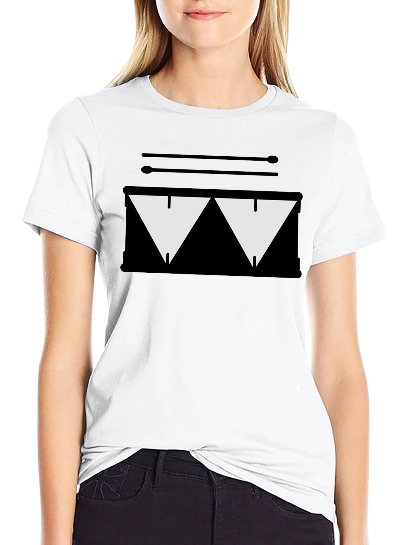 Drum Kit Graphic Tee - Black T-Shirt