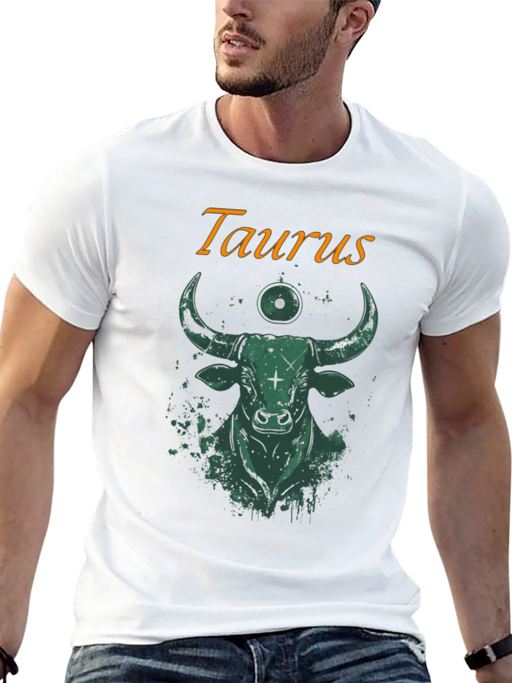 Taurus Zodiac Graphic T-Shirt - Bull Design