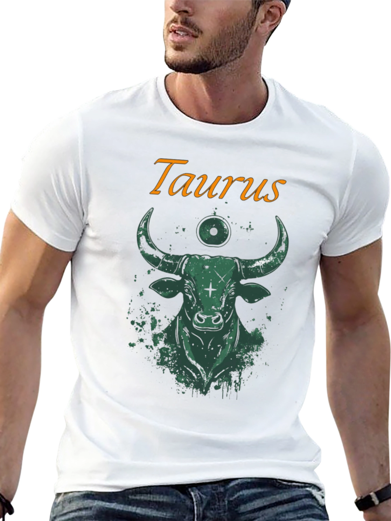 Taurus Zodiac Graphic T-Shirt - Bull Design