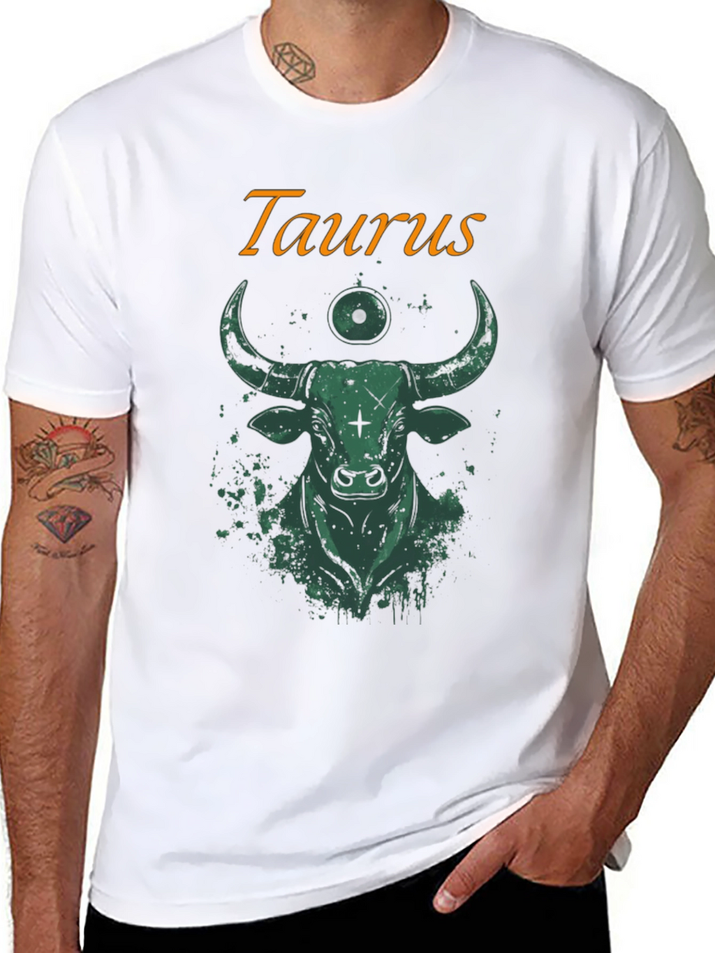 Taurus Zodiac Graphic T-Shirt - Bull Design