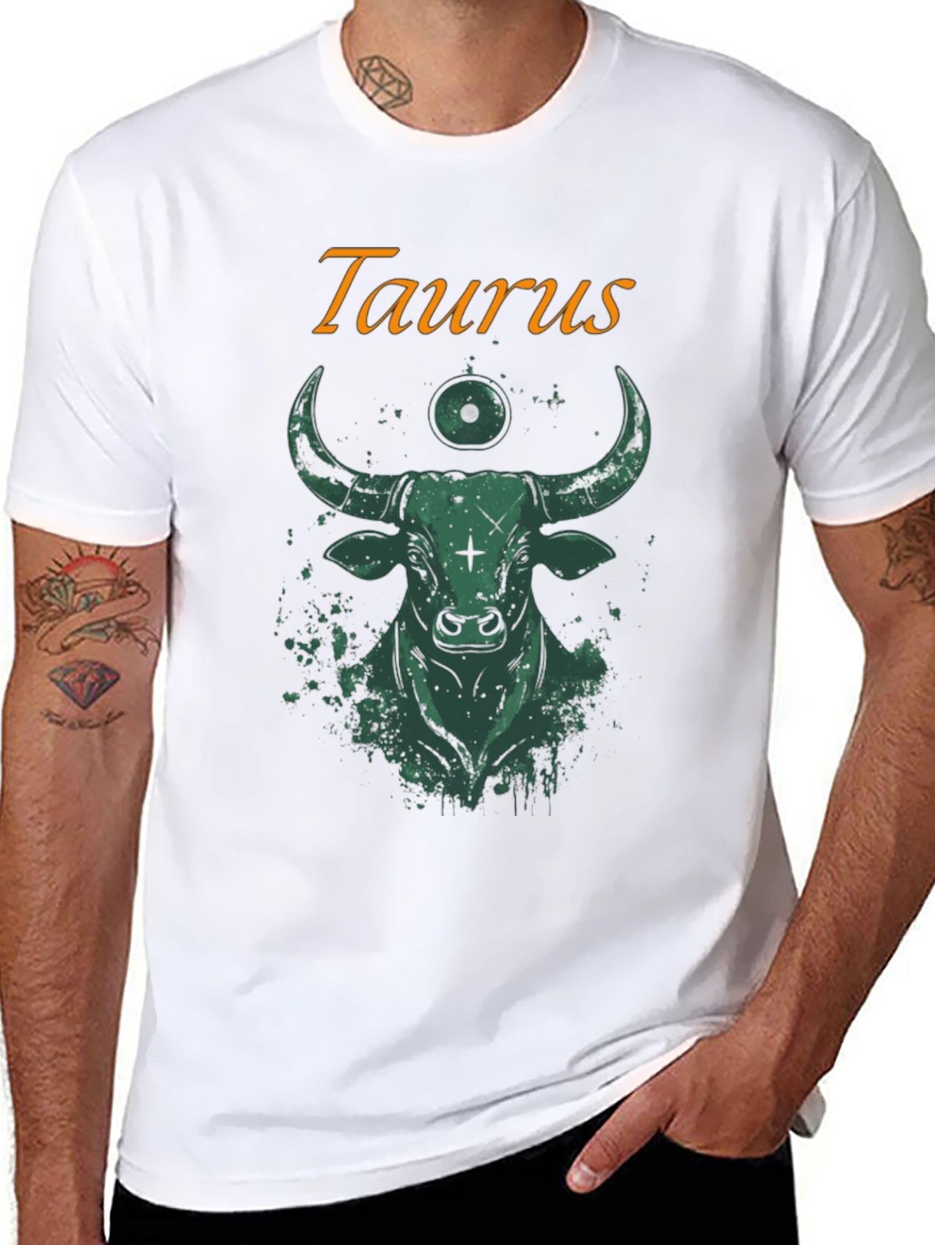 Taurus Zodiac Graphic T-Shirt - Bull Design