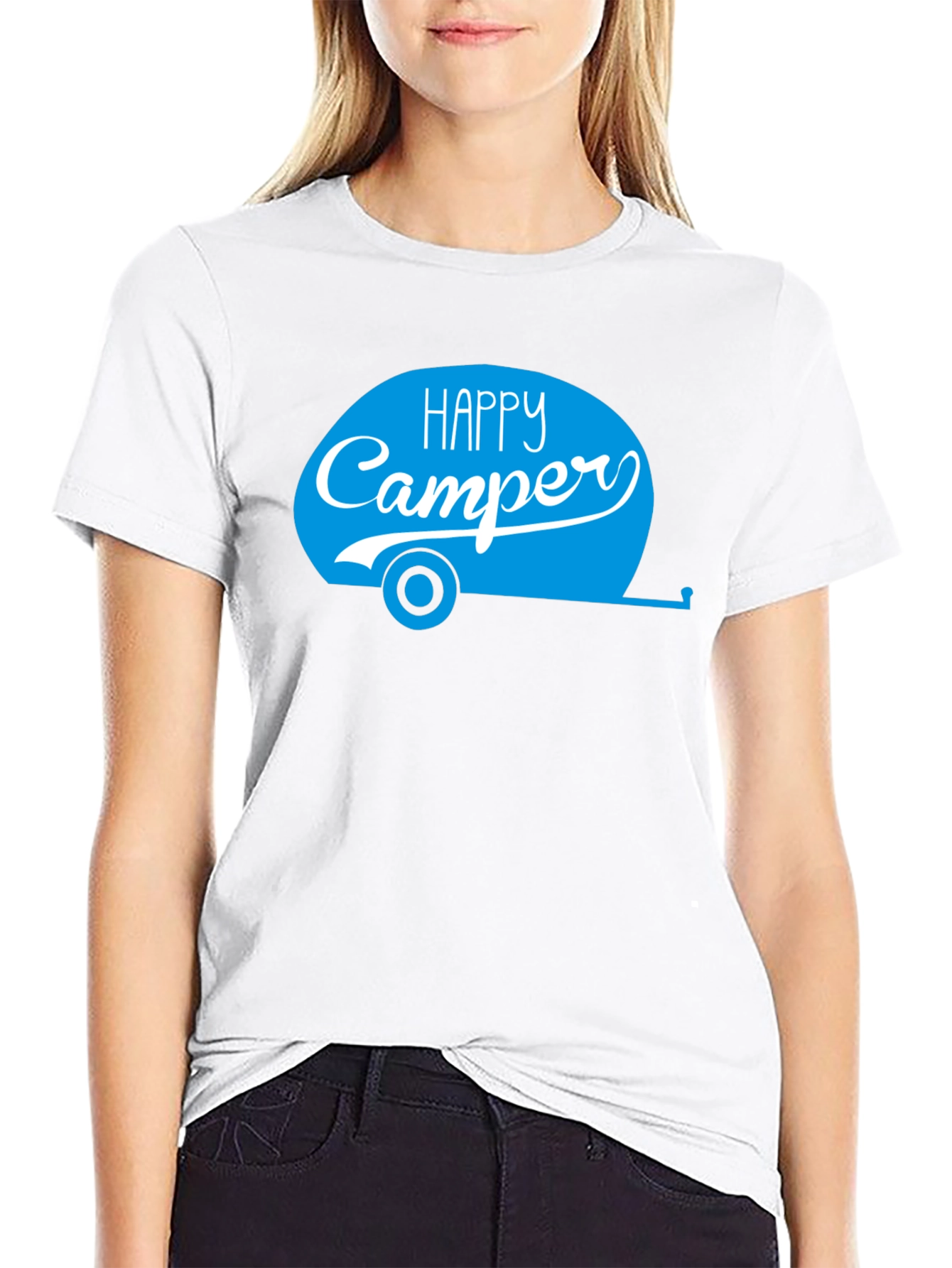 Happy Camper Graphic T-Shirt - Camping Apparel