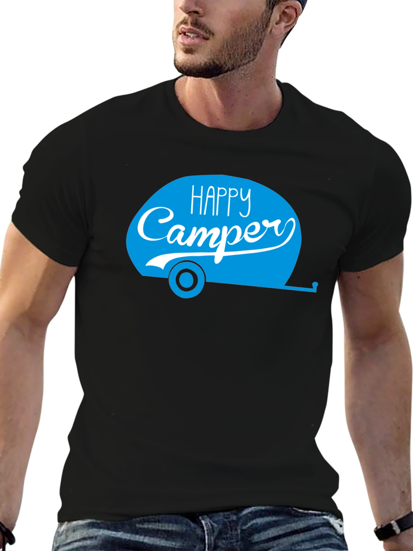 Happy Camper Graphic T-Shirt - Camping Apparel