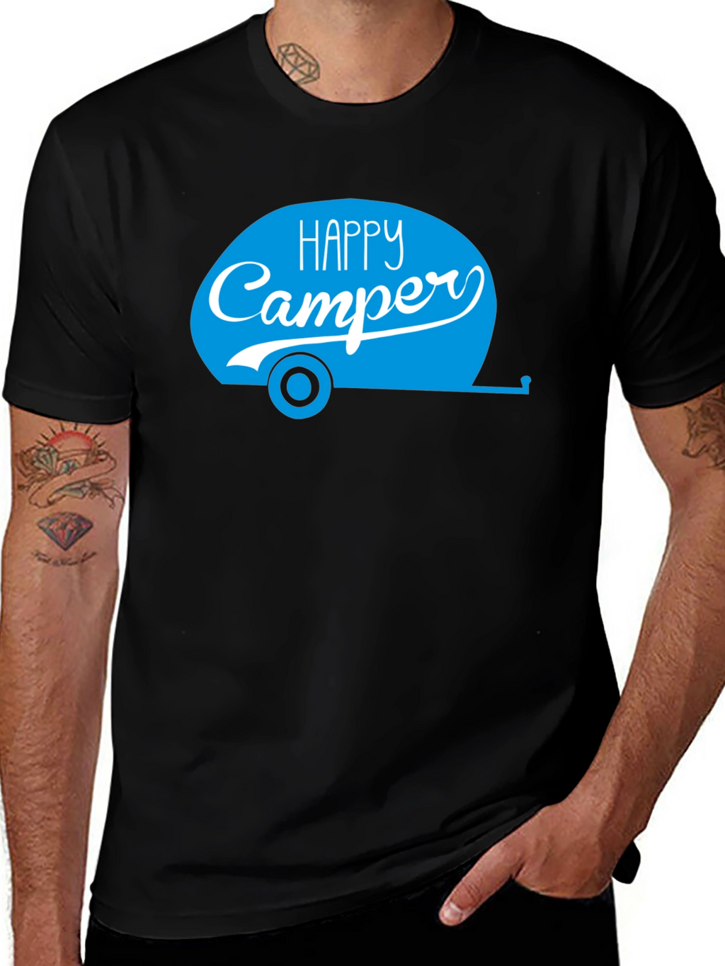 Happy Camper Graphic T-Shirt - Camping Apparel