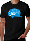 Happy Camper Graphic T-Shirt - Camping Apparel