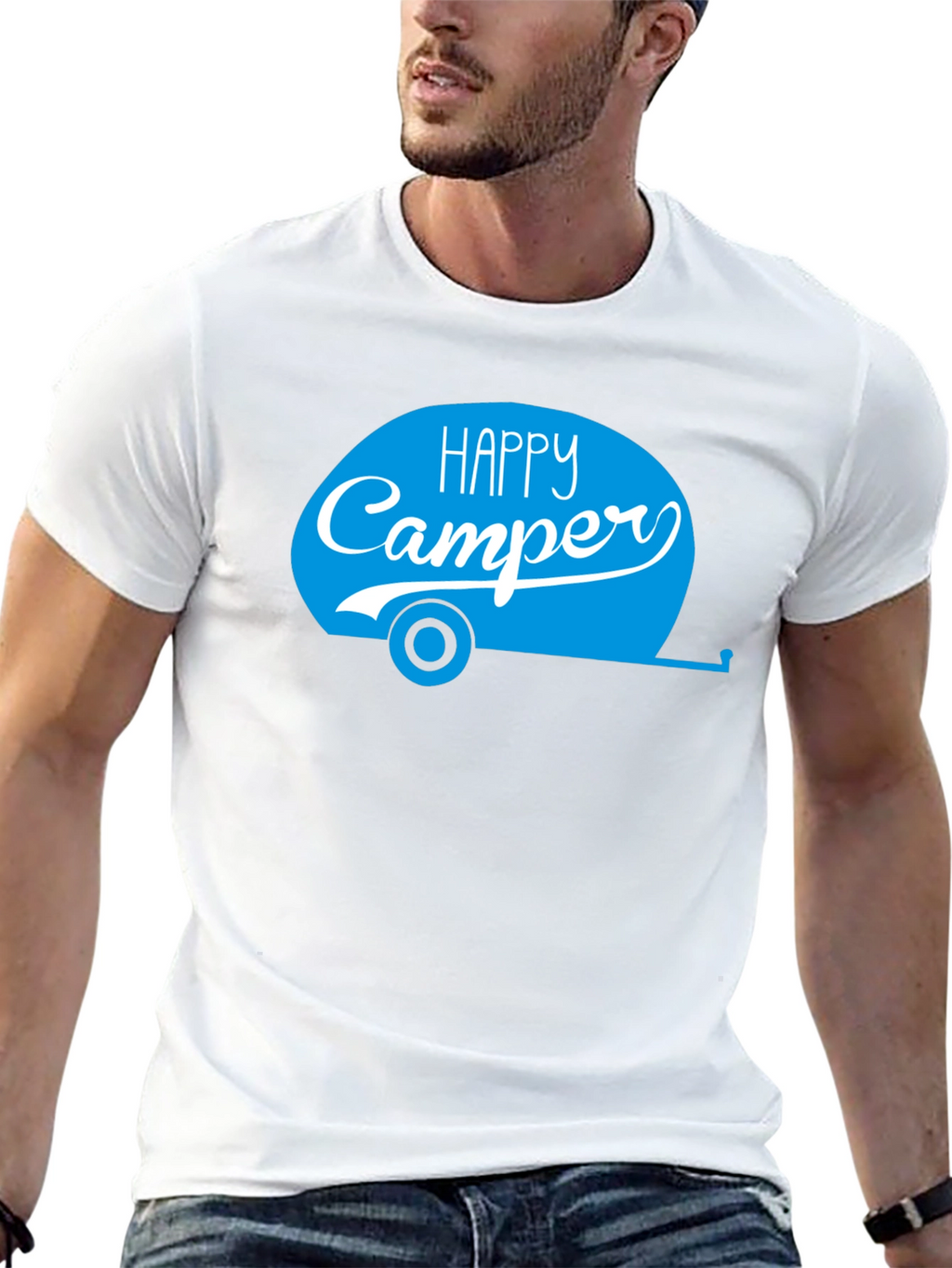Happy Camper Graphic T-Shirt - Camping Apparel