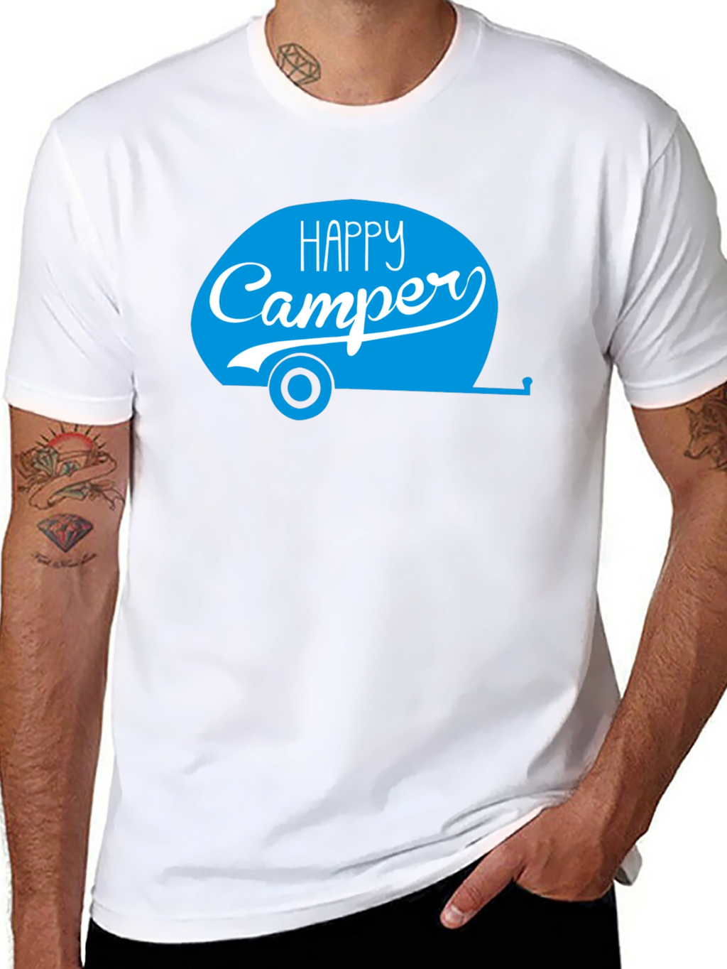 Happy Camper Graphic T-Shirt - Camping Apparel