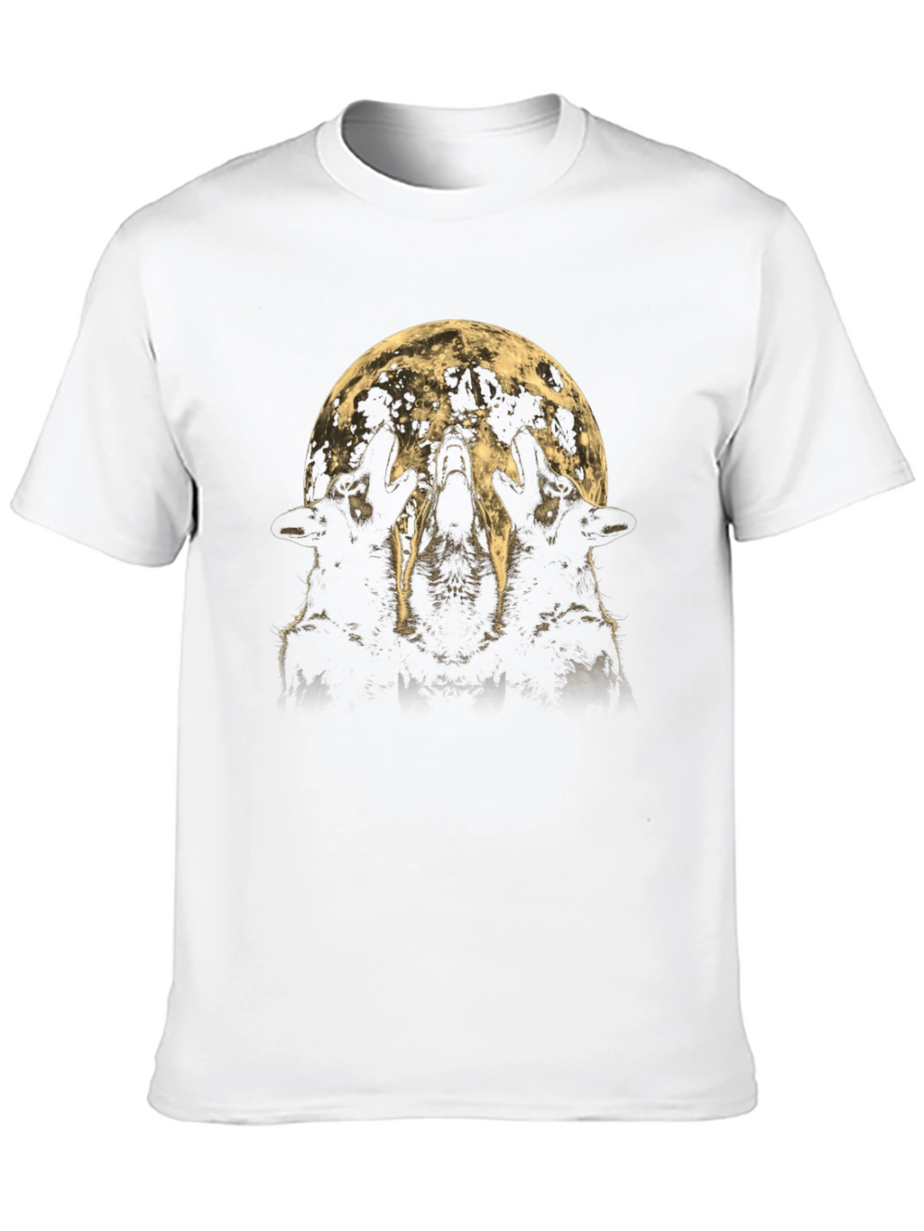 Wolf Howl Moon Graphic Tee - Black