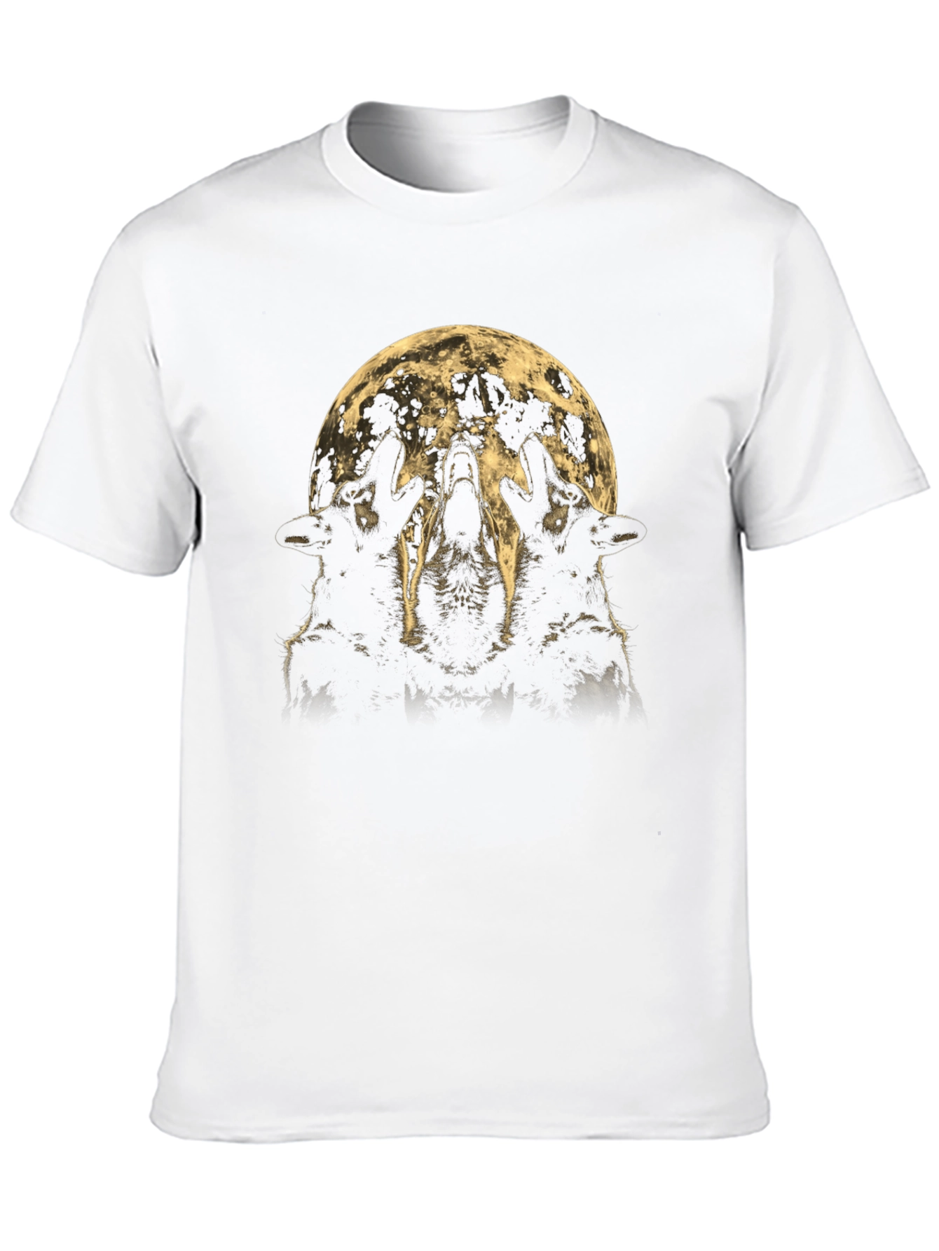 Wolf Howl Moon Graphic Tee - Black