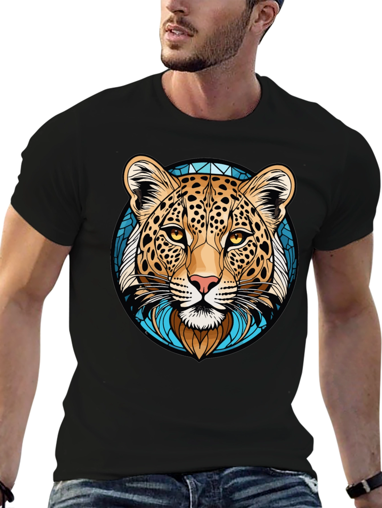 Leopard Graphic Tee - Cool Animal Print T-Shirt