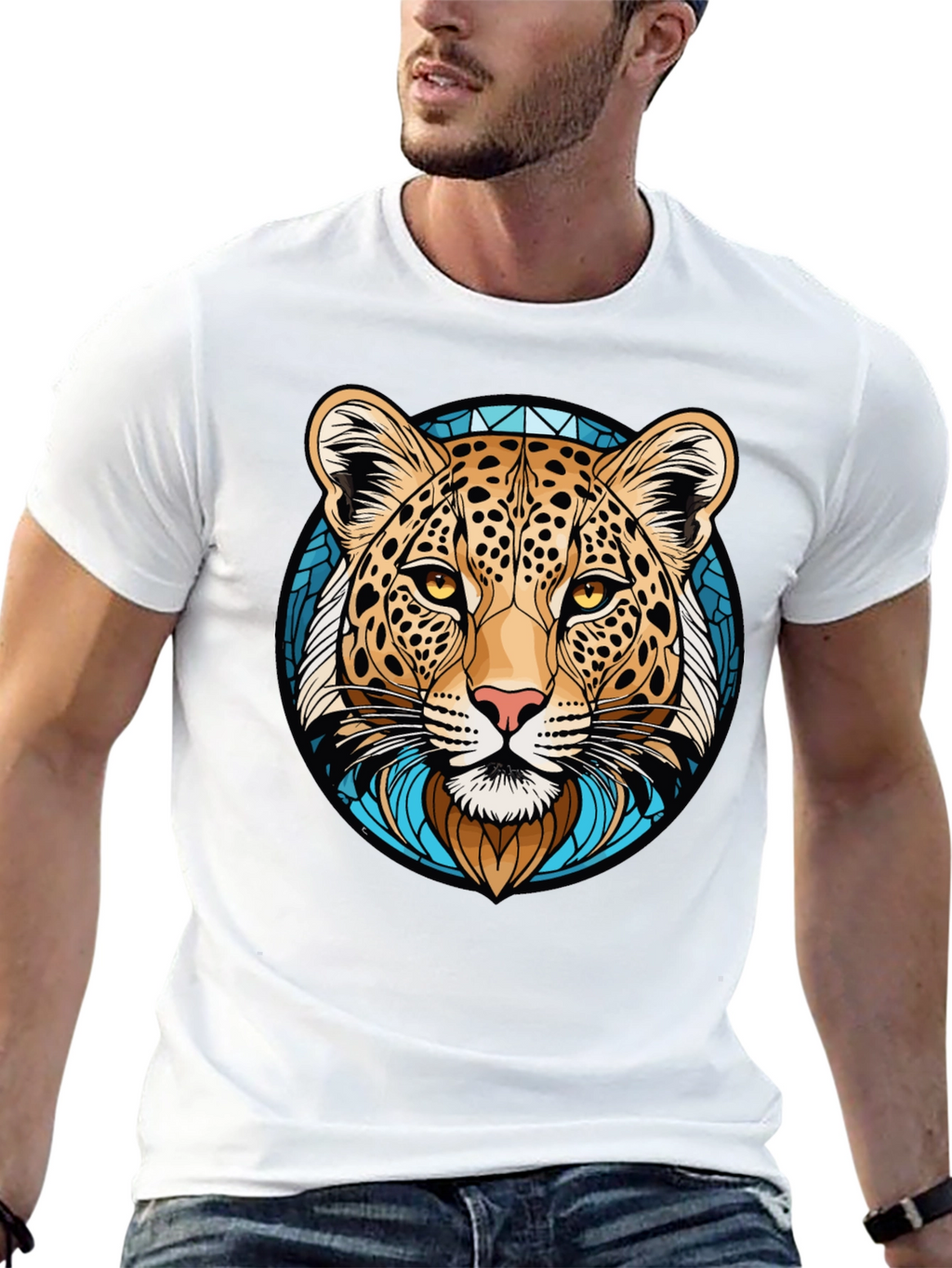 Leopard Graphic Tee - Cool Animal Print T-Shirt