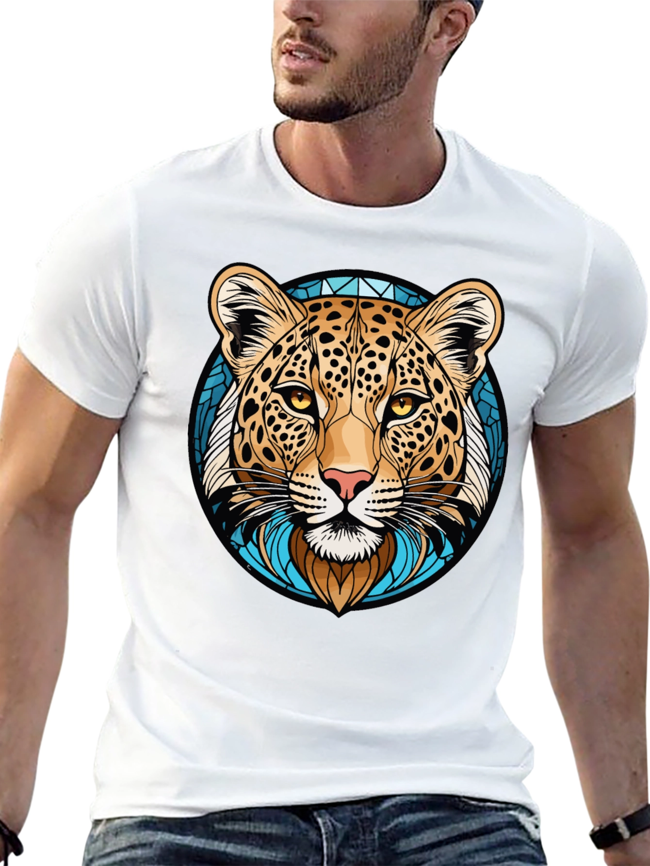 Leopard Graphic Tee - Cool Animal Print T-Shirt