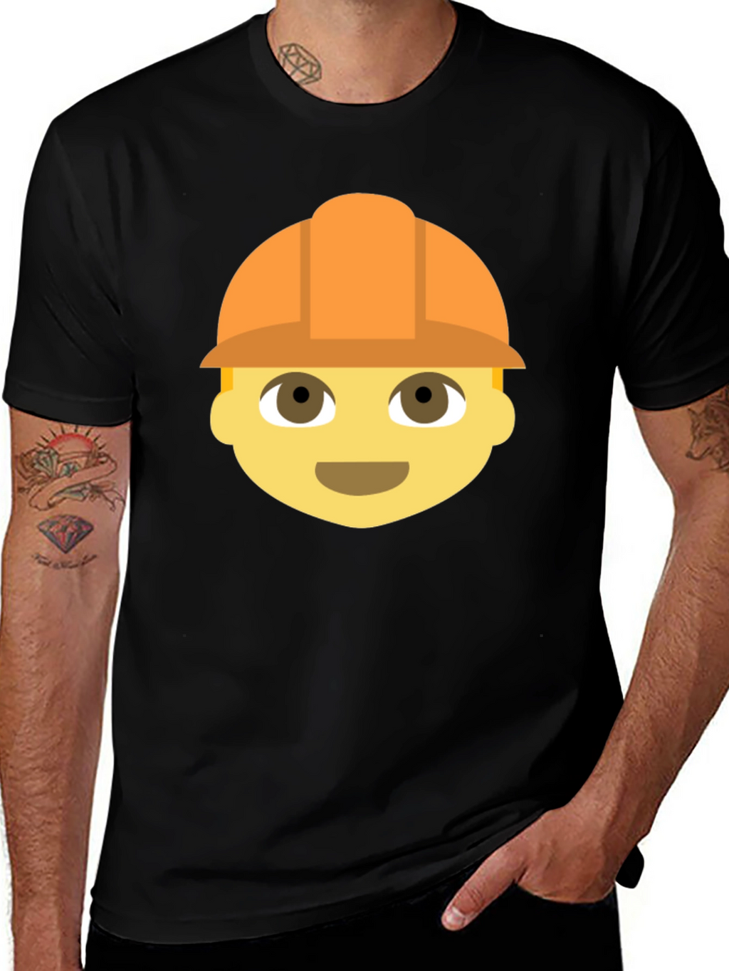 Construction Worker Emoji T-Shirt
