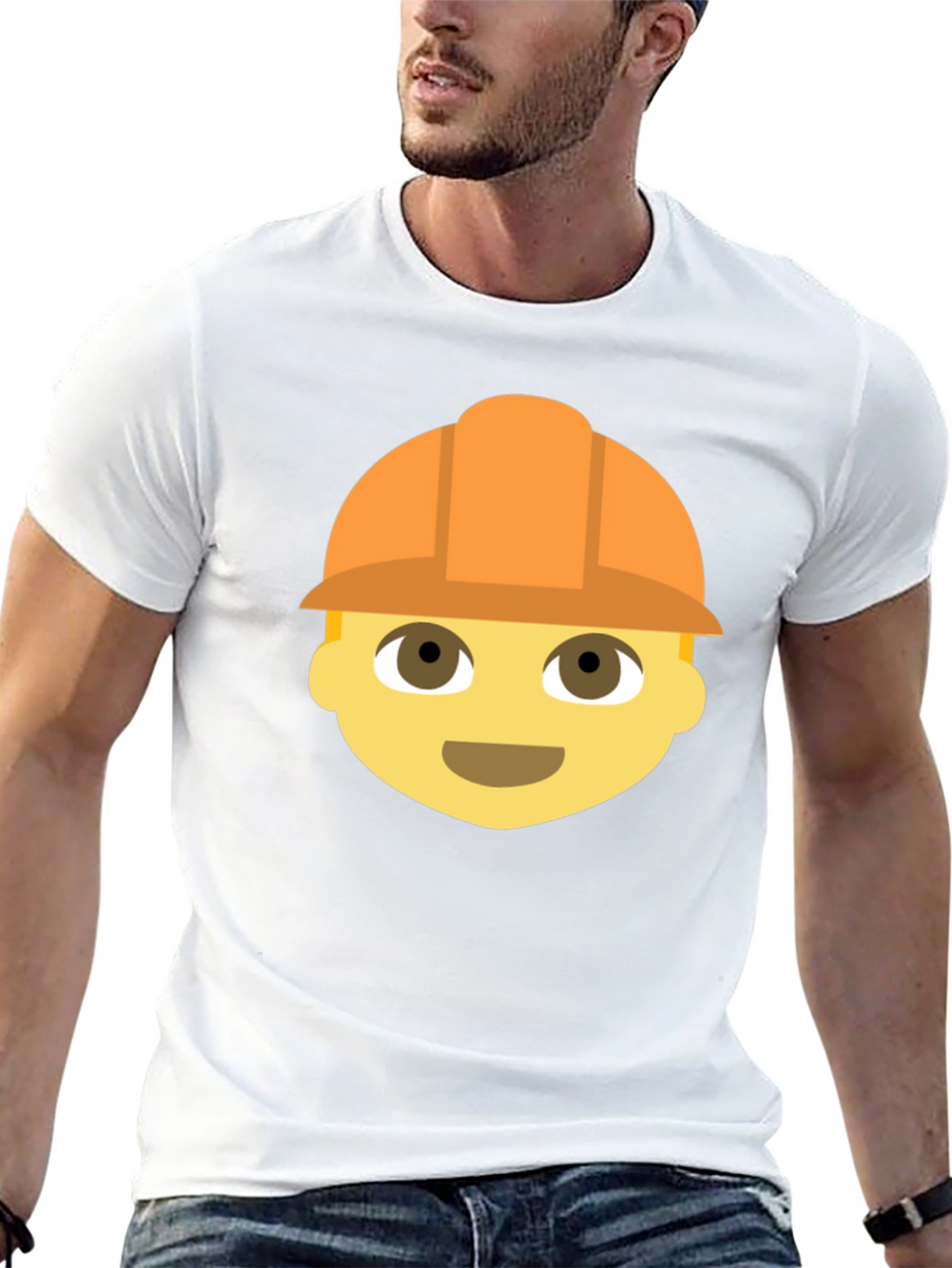 Construction Worker Emoji T-Shirt