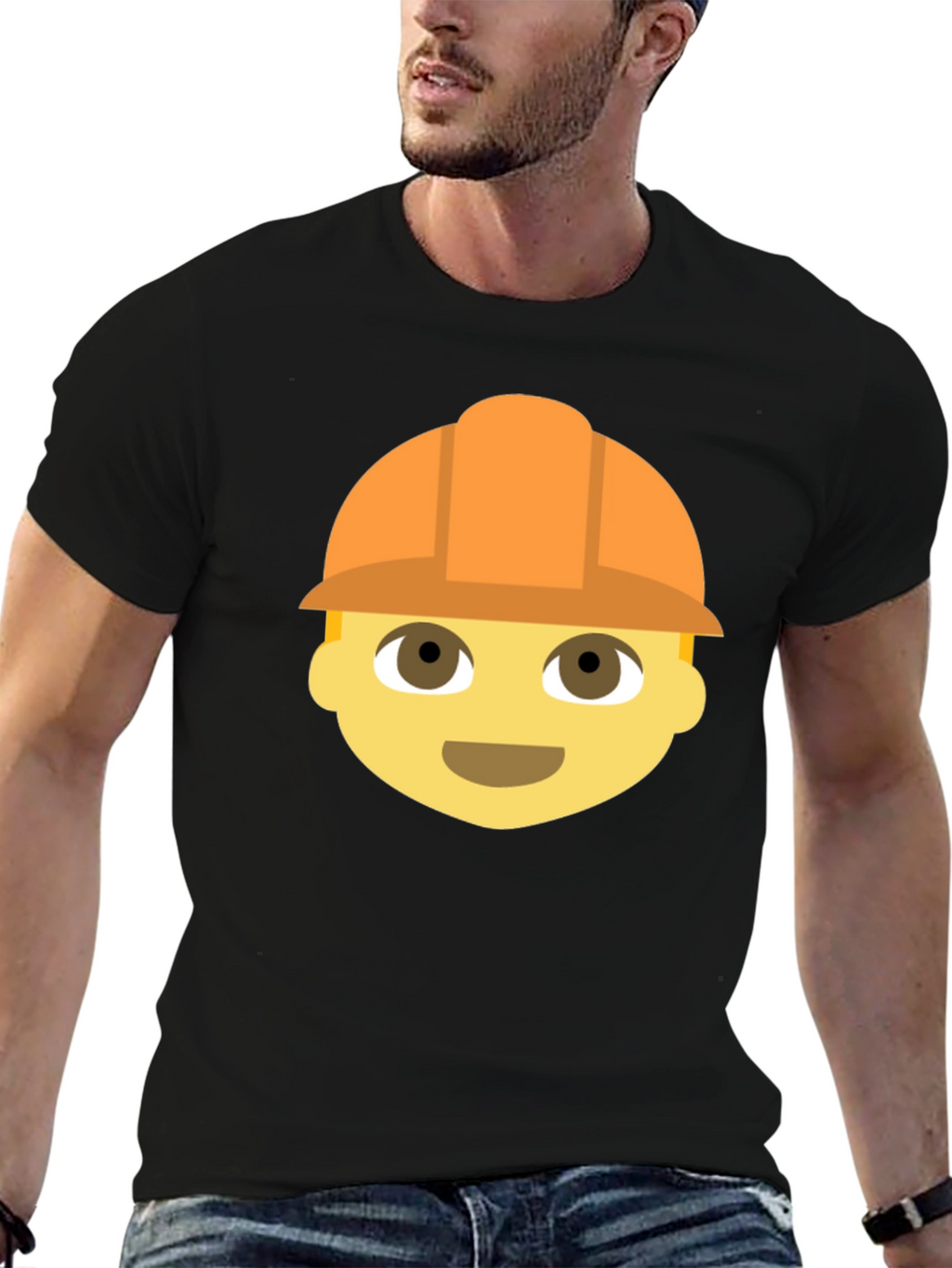 Construction Worker Emoji T-Shirt