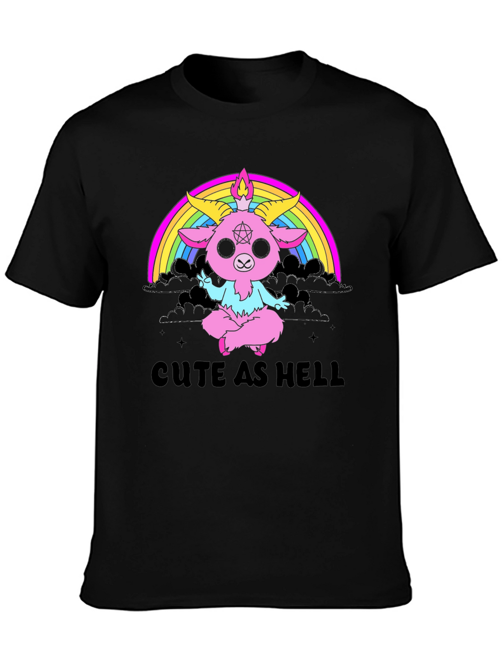 Cute As Hell Baphomet Rainbow T-Shirt
