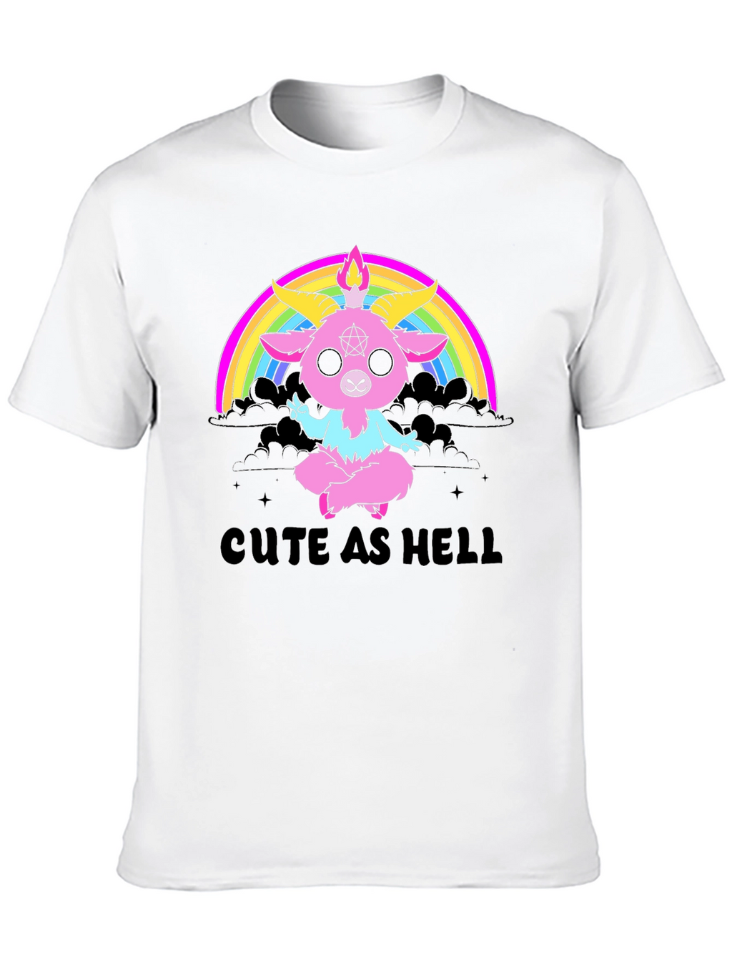 Cute As Hell Baphomet Rainbow T-Shirt