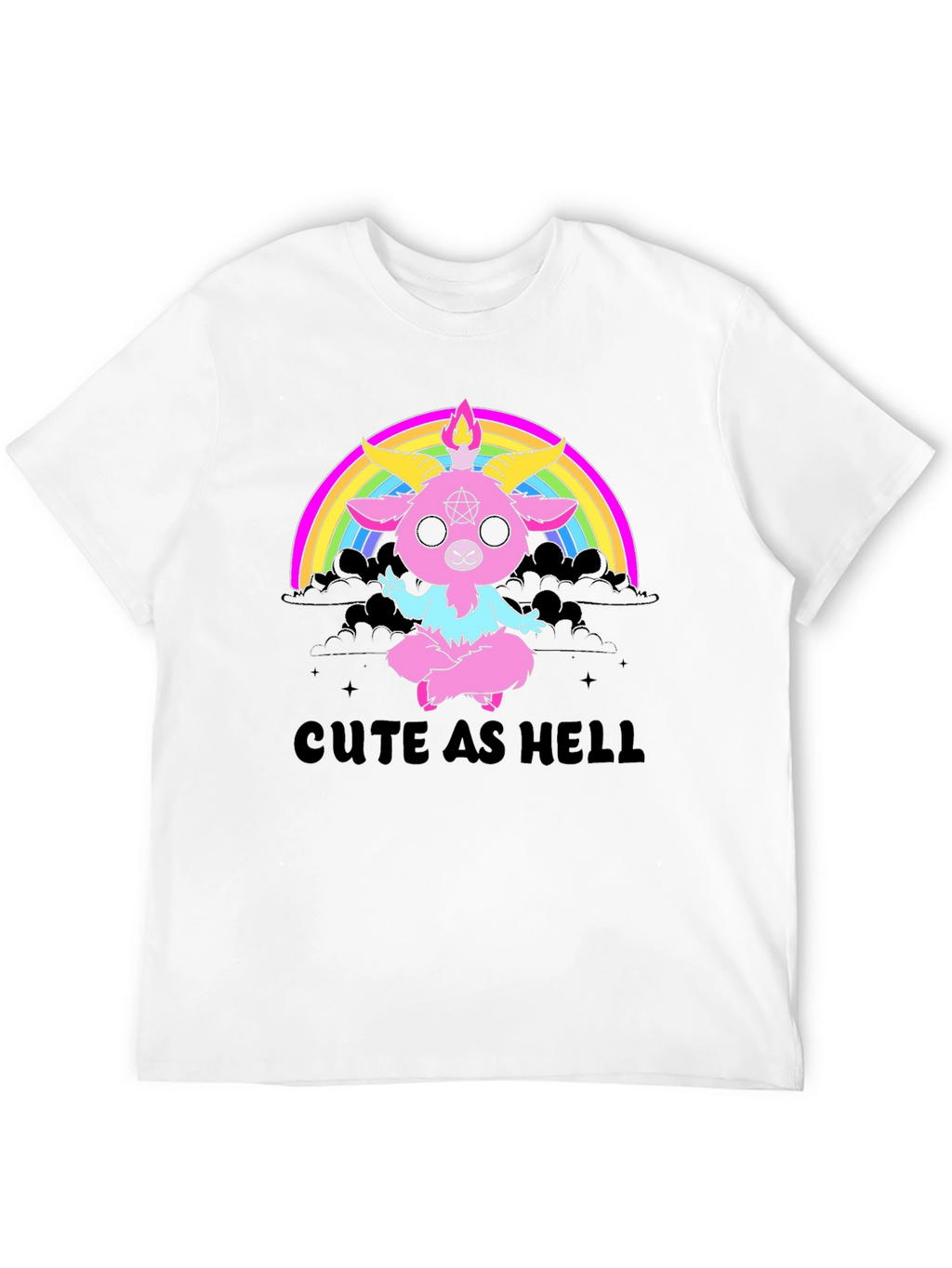 Cute As Hell Baphomet Rainbow T-Shirt