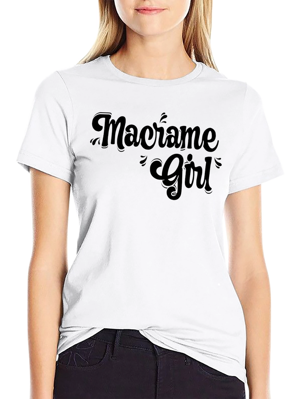 Macrame Girl Graphic Tee - Stylish Unique & Trendy