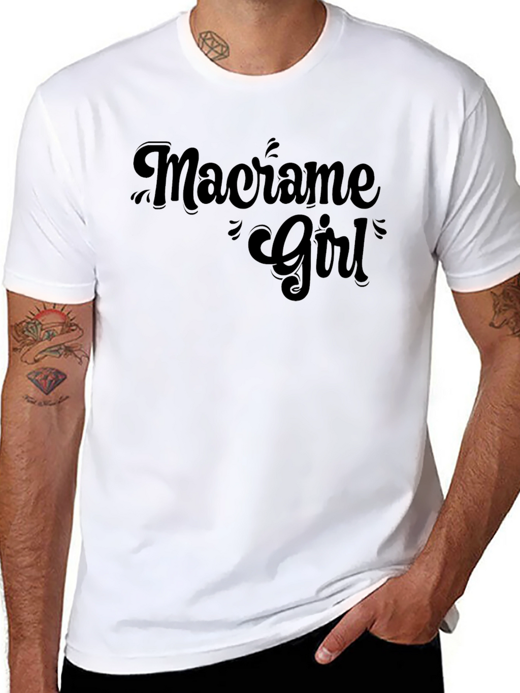 Macrame Girl Graphic Tee - Stylish Unique & Trendy