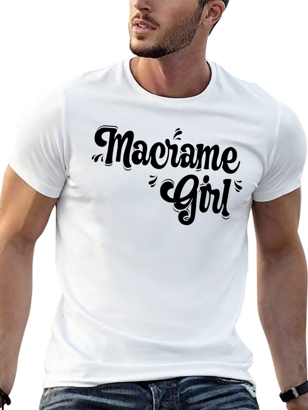 Macrame Girl Graphic Tee - Stylish Unique & Trendy