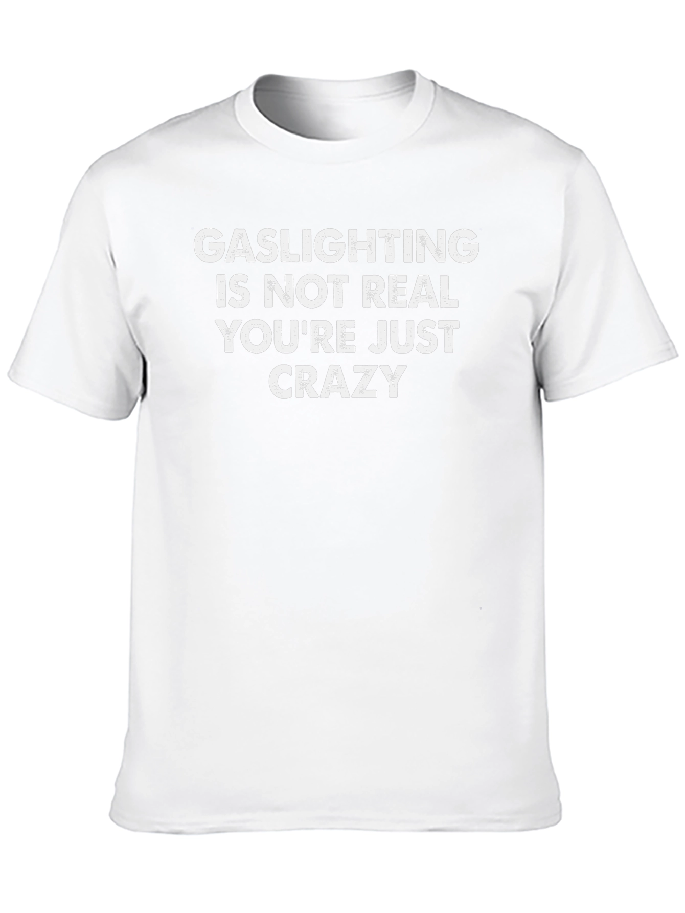 Gaslighting Slogan Black Cotton T-Shirt