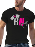 RN Graphic T-Shirt Nurse Love Stethoscope Design