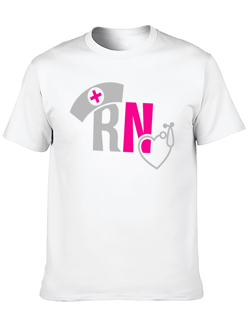 RN Graphic T-Shirt Nurse Love Stethoscope Design