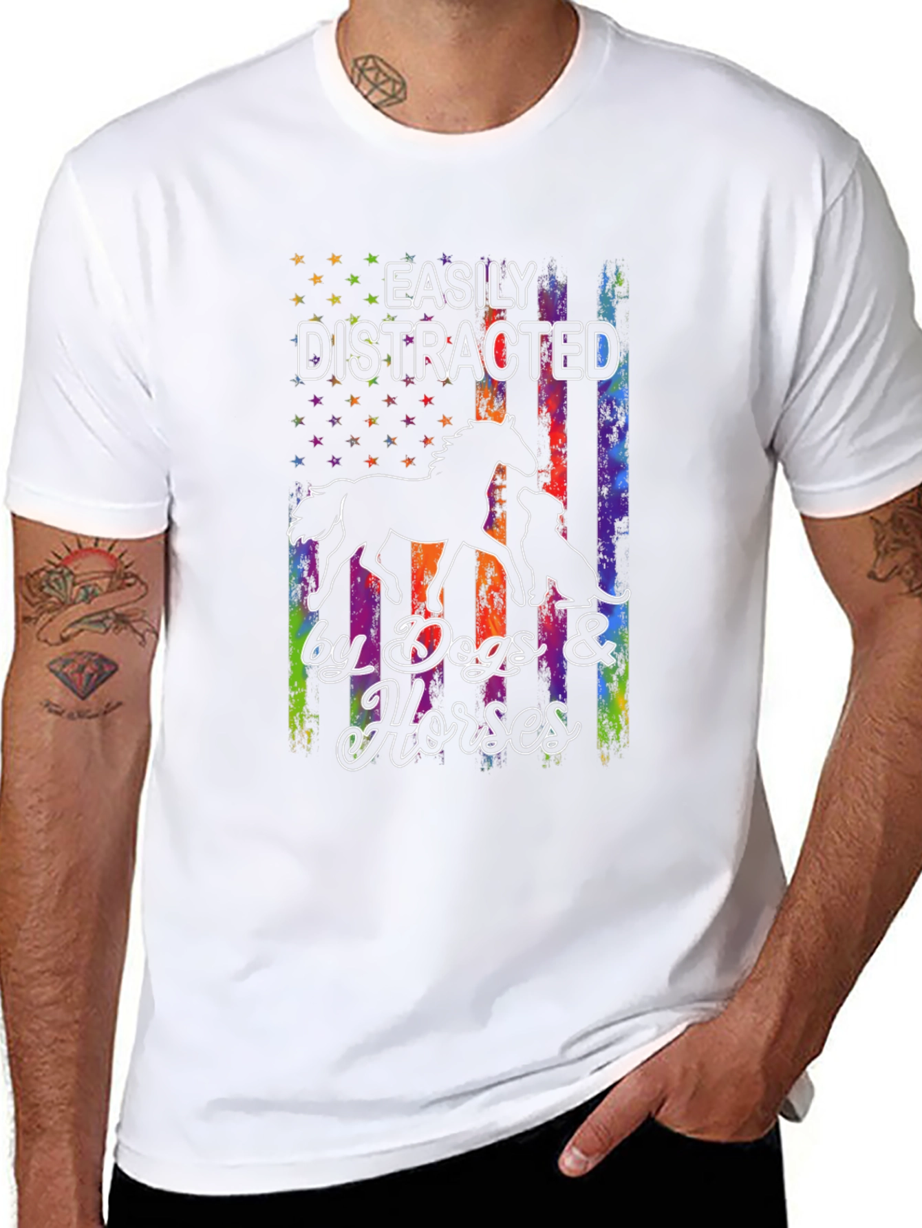 Easily Distracted Dog & Horse T-Shirt