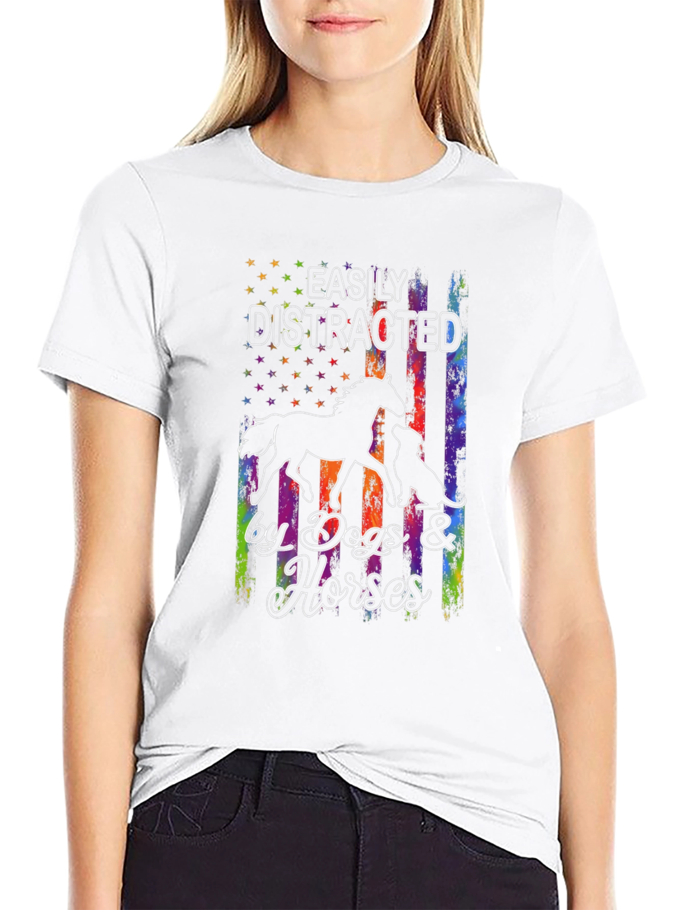 Easily Distracted Dog & Horse T-Shirt