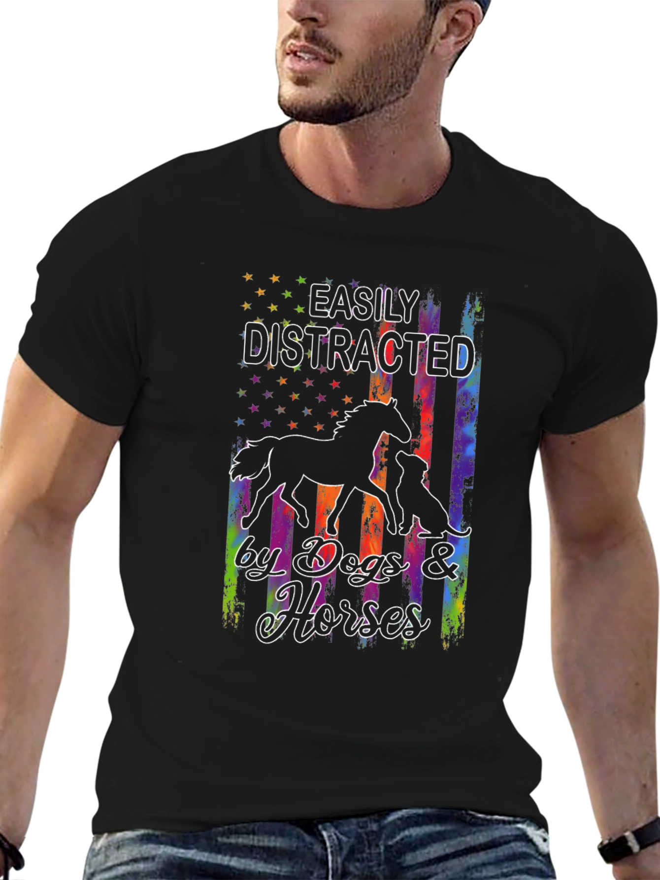 Easily Distracted Dog & Horse T-Shirt