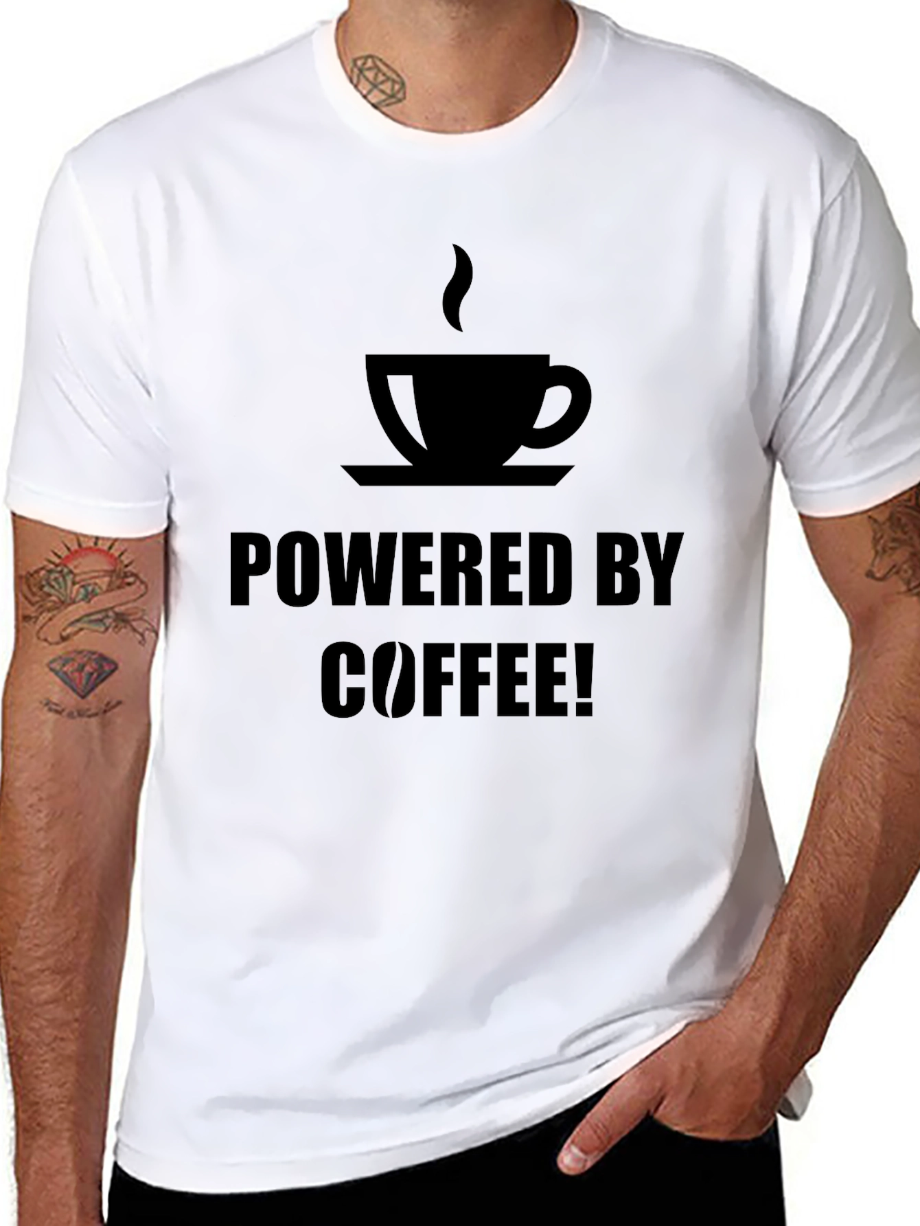 Coffee Powered Graphic T-Shirt - Black