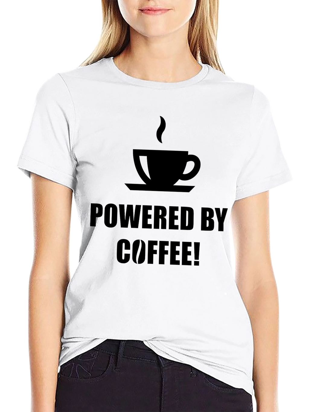 Coffee Powered Graphic T-Shirt - Black