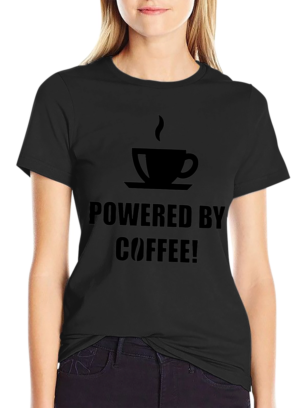 Coffee Powered Graphic T-Shirt - Black