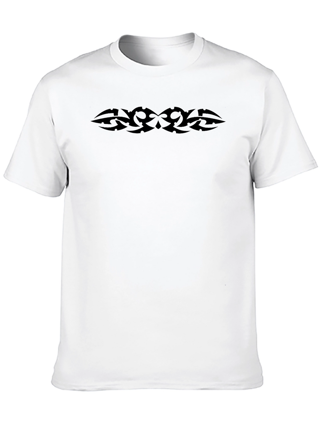 Mens Black Tribal Graphic Print Short Sleeve T-Shirt