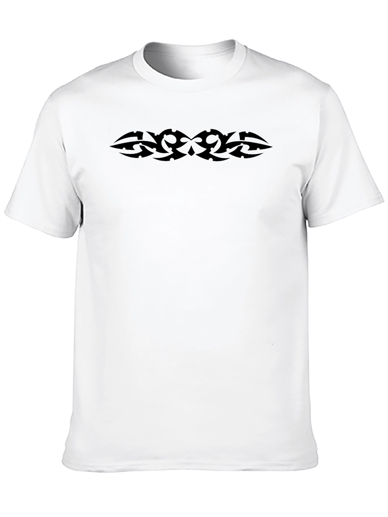 Mens Black Tribal Graphic Print Short Sleeve T-Shirt