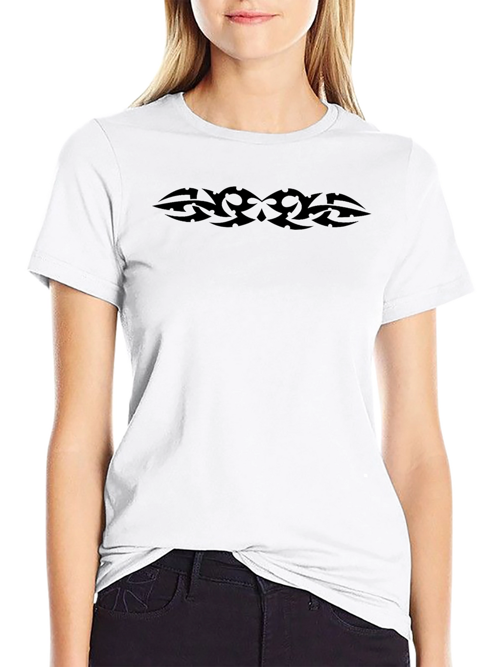 Mens Black Tribal Graphic Print Short Sleeve T-Shirt