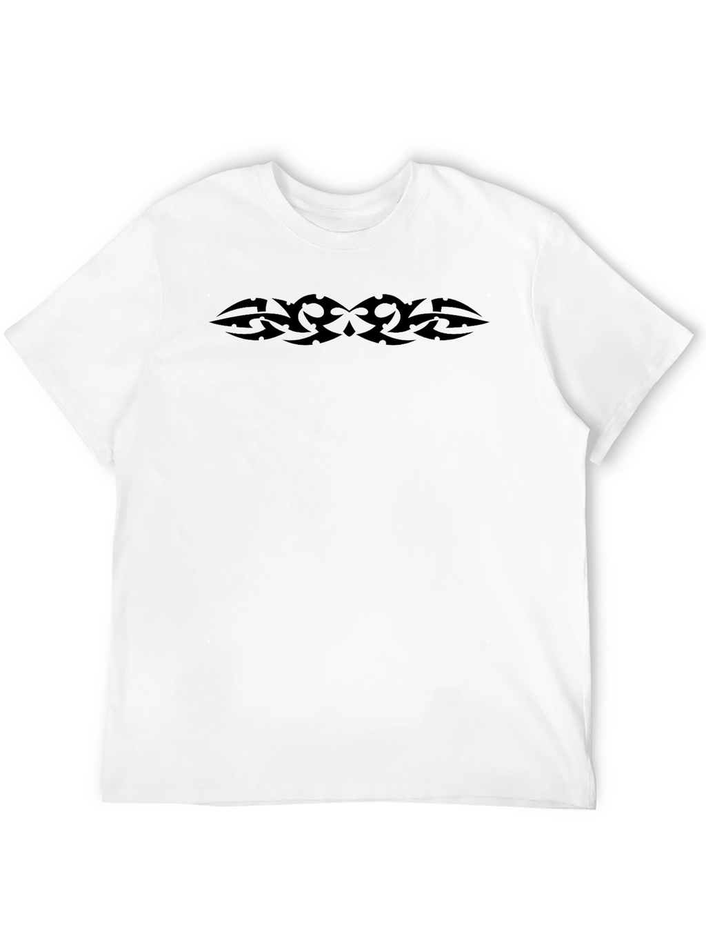 Mens Black Tribal Graphic Print Short Sleeve T-Shirt