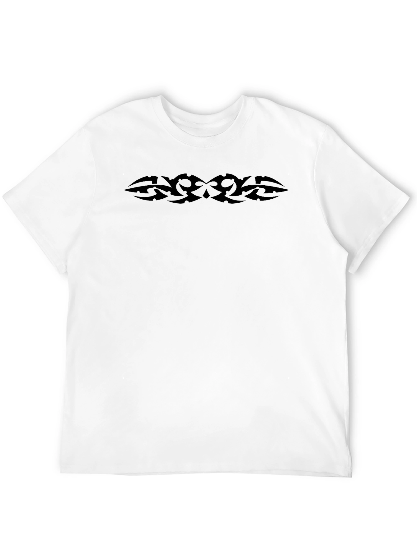 Mens Black Tribal Graphic Print Short Sleeve T-Shirt