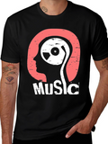 Music Head Graphic T-Shirt